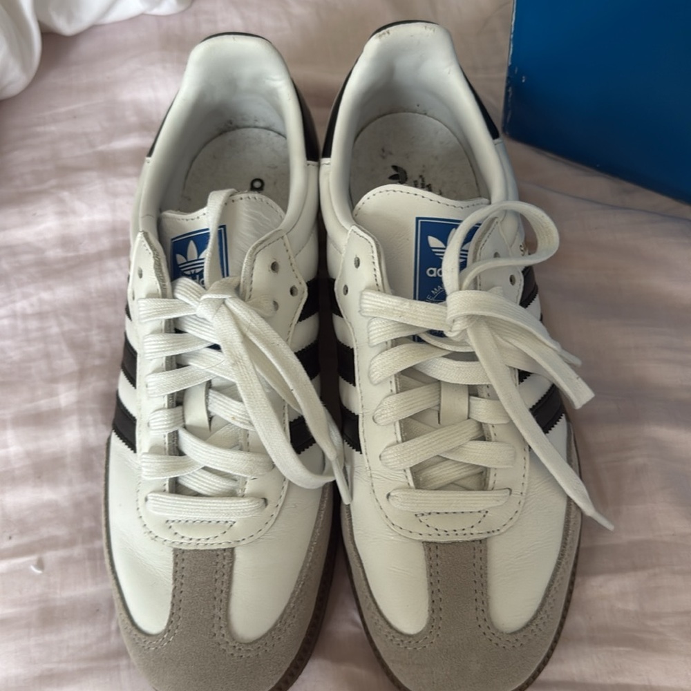 Adidas Samba White and Gray Sneakers - Picture 4 of 7
